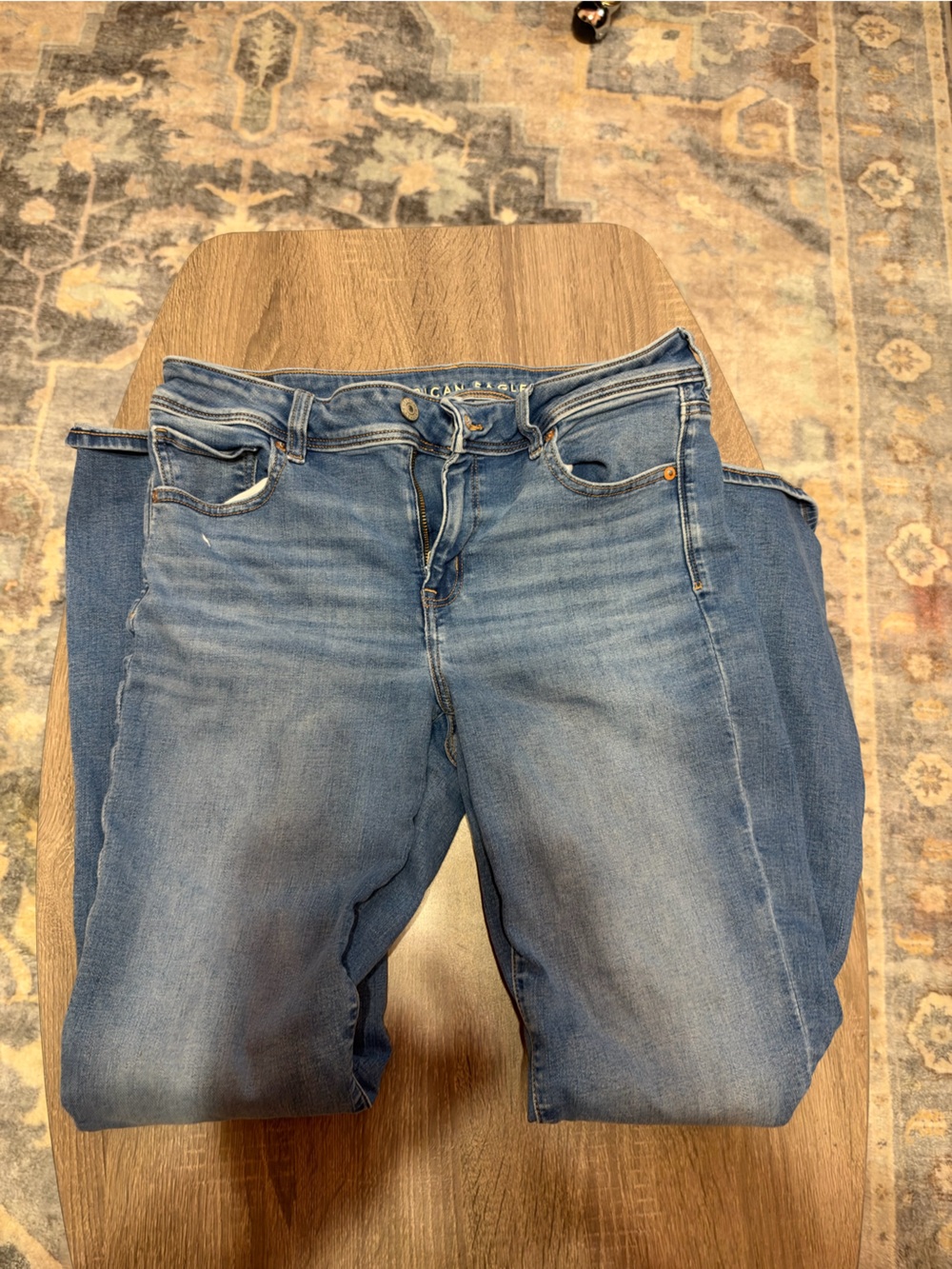 American Eagle Outfitters Women's Light Blue Skinny Jeans